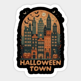 halloweentown - town scary Sticker